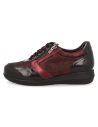 THERAPEUTIC WOMEN SHOES, IRMA13 BLACK BURGUNDY LEATHER , DELICATED FEET, EXTRA-LARGE WIDTH