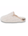 Lisbet Beige, D&#39;Torres Women&#39;s Anatomical Slippers, made of cotton and wool.