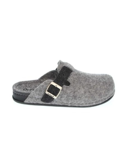 Greta Grey, D'Torres Women's Anatomical Slippers, made of felt and wool.