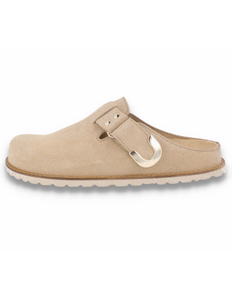 SILKE BEIGE D'TORRES, WOMEN'S ANATOMICAL WINTER SLIPPERS IN IN & OUT LEATHER