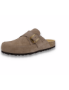 HANNA TAUPE D&#39;TORRES, WOMEN&#39;S ANATOMICAL WINTER SLIPPERS IN IN & OUT LEATHER