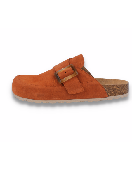 HANNA RUST D'TORRES, WOMEN'S ANATOMICAL WINTER SLIPPERS IN IN & OUT LEATHER